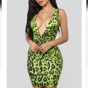 Leopard Mini Neon Dress